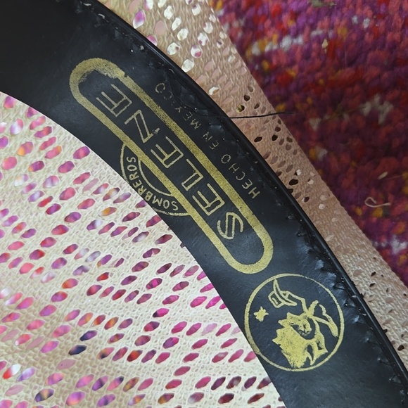 Vintage Lace Cowboy Hat Mexico Souvenir Feather Band Bohemian Cowgirl Western - Picture 9 of 16